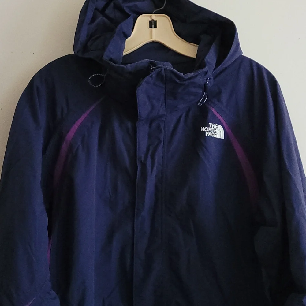 North face blue hooded jacket Sz L - Picture 5 of 8
